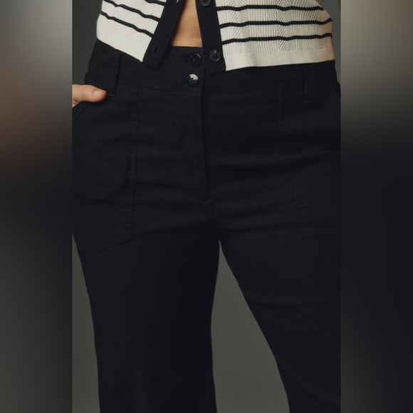 The Naomi Wide-Leg Flare Pants by Maeve in Black - Size 6 - Picture 4 of 8